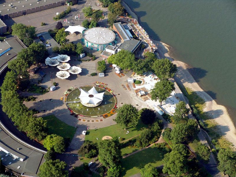 Tanzbrunnen site aerial view