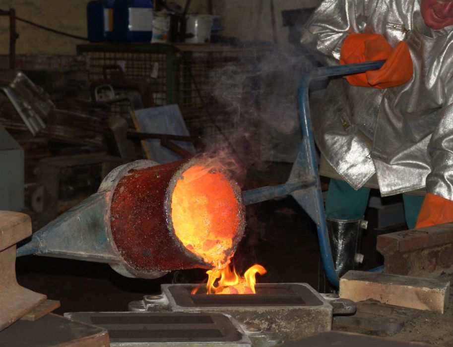 Iron is still smelted in the show foundry today. Guests can watch the process