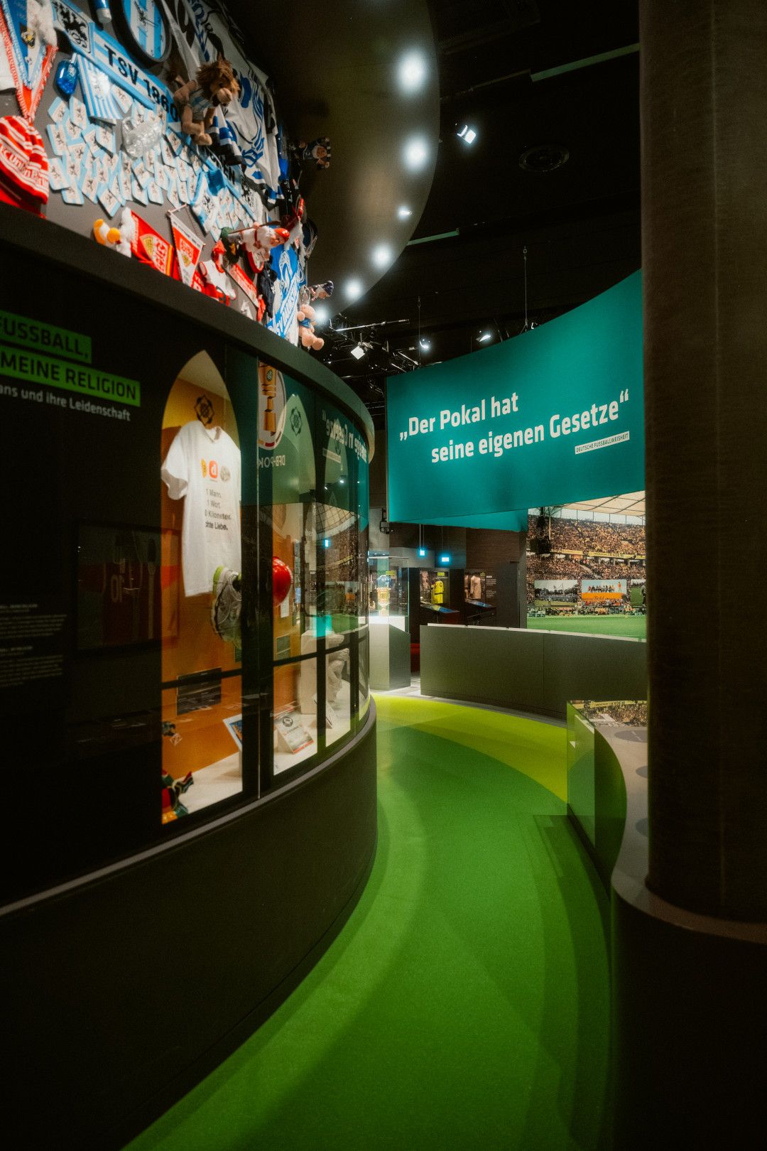 Exhibition area in the German Football Museum Dortmund