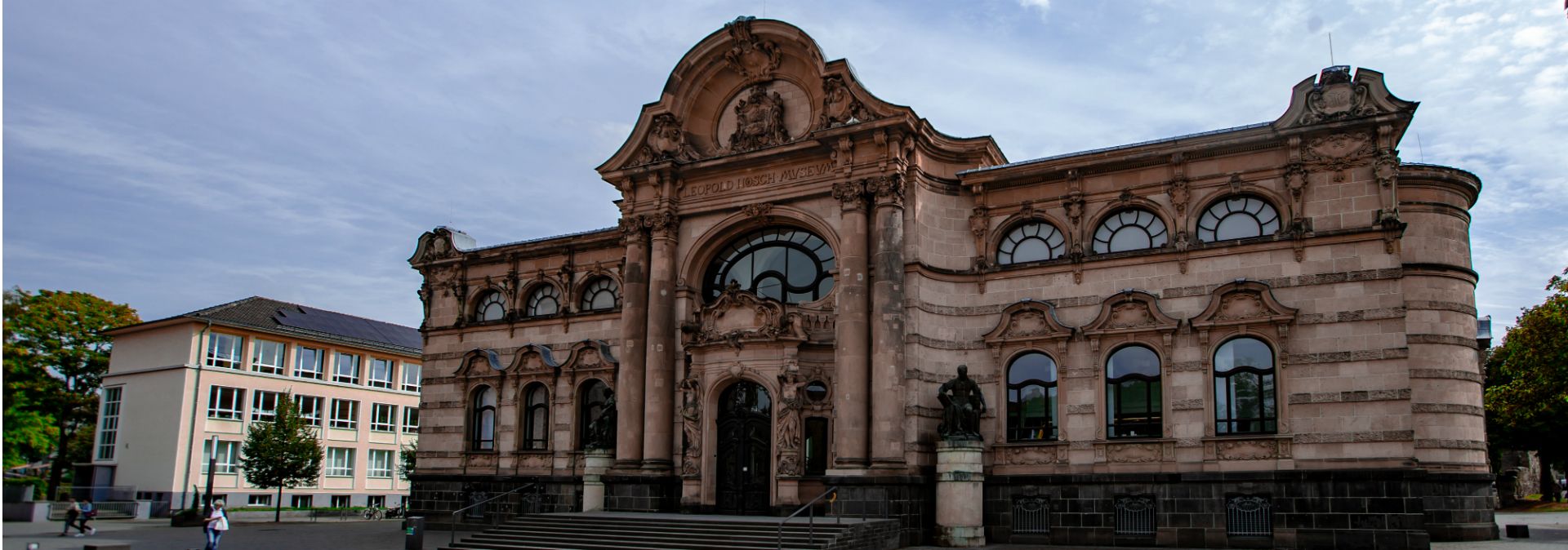 The magnificent museum building of the art museum in Düren in the northern Eifel region