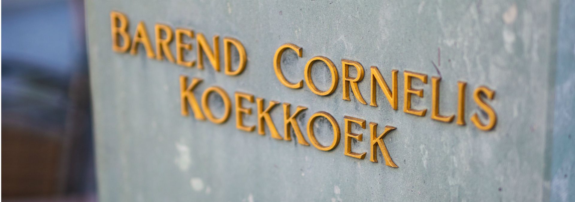 Close-up of the monument to B. C. Koekkoek