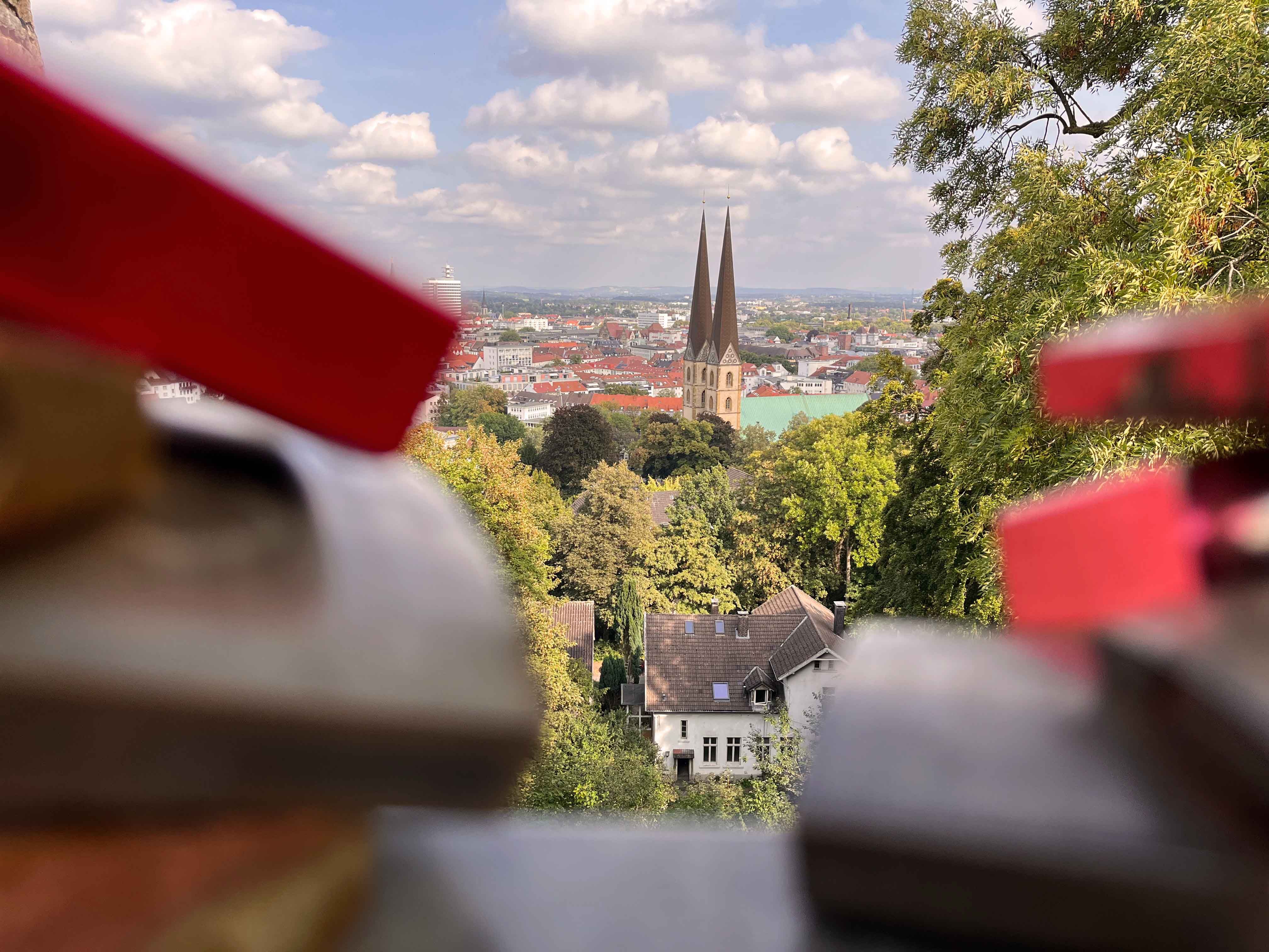 Blick von Sparrenburg auf Bielefeld