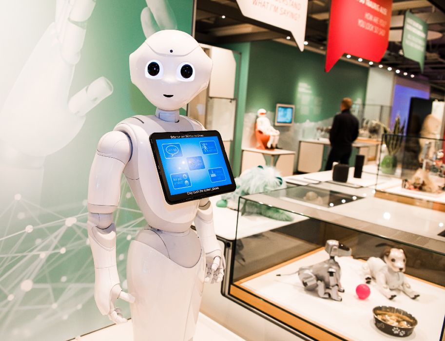 Pepper the robot helps guests