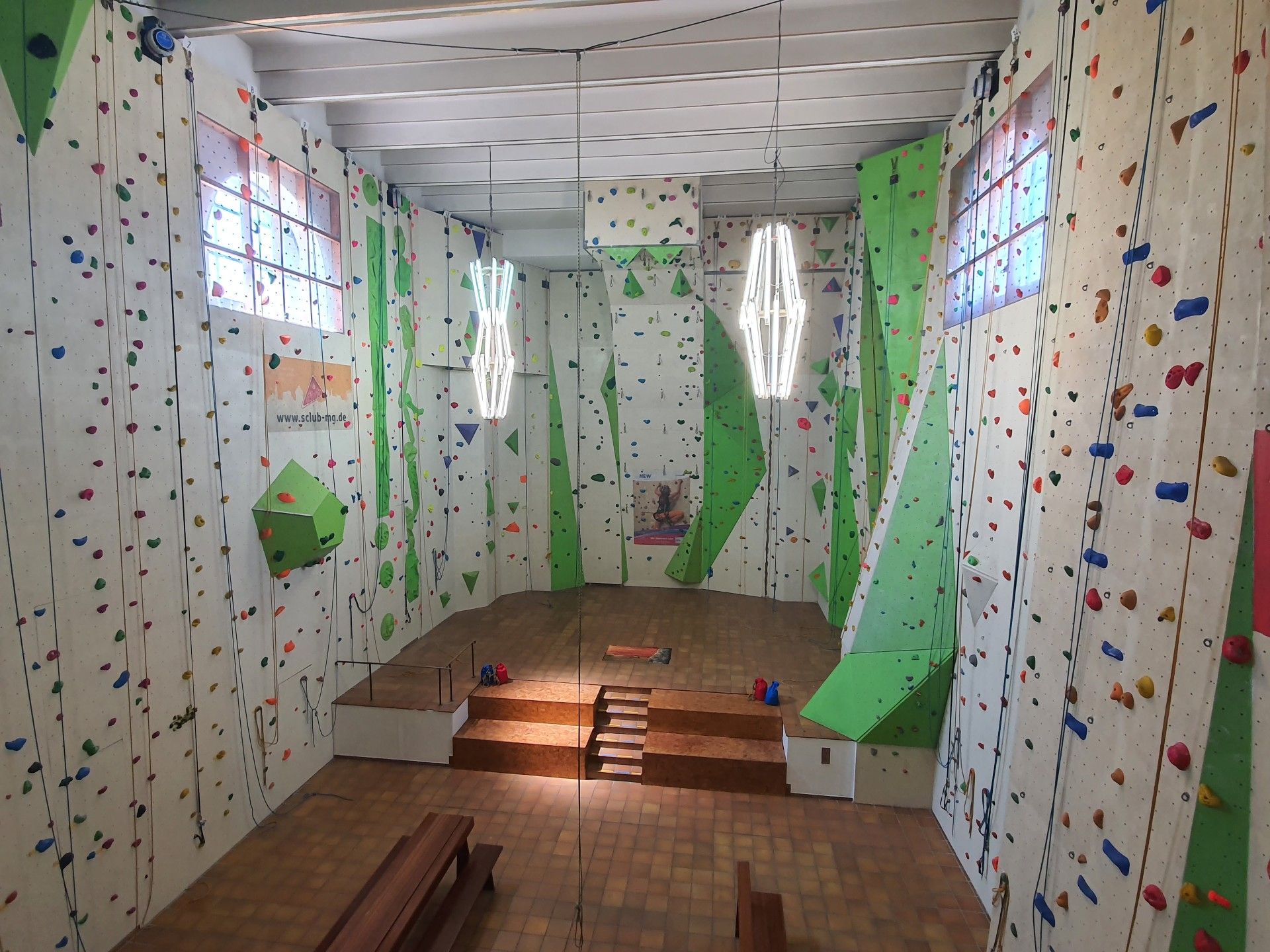 Climbing church Halle from above