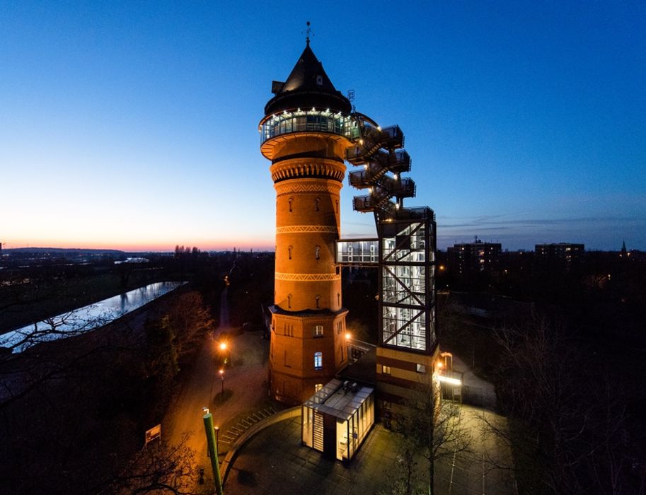 The Aquarius Water Museum is housed in a former water tower. Experiments, adventure worlds and experience spaces can be found on a total of 14 levels