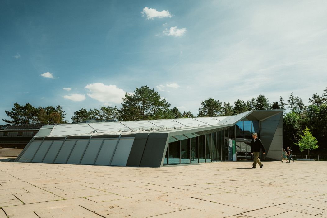 The modern visitor center is located in the center of the former Ordensburg Vogelsang