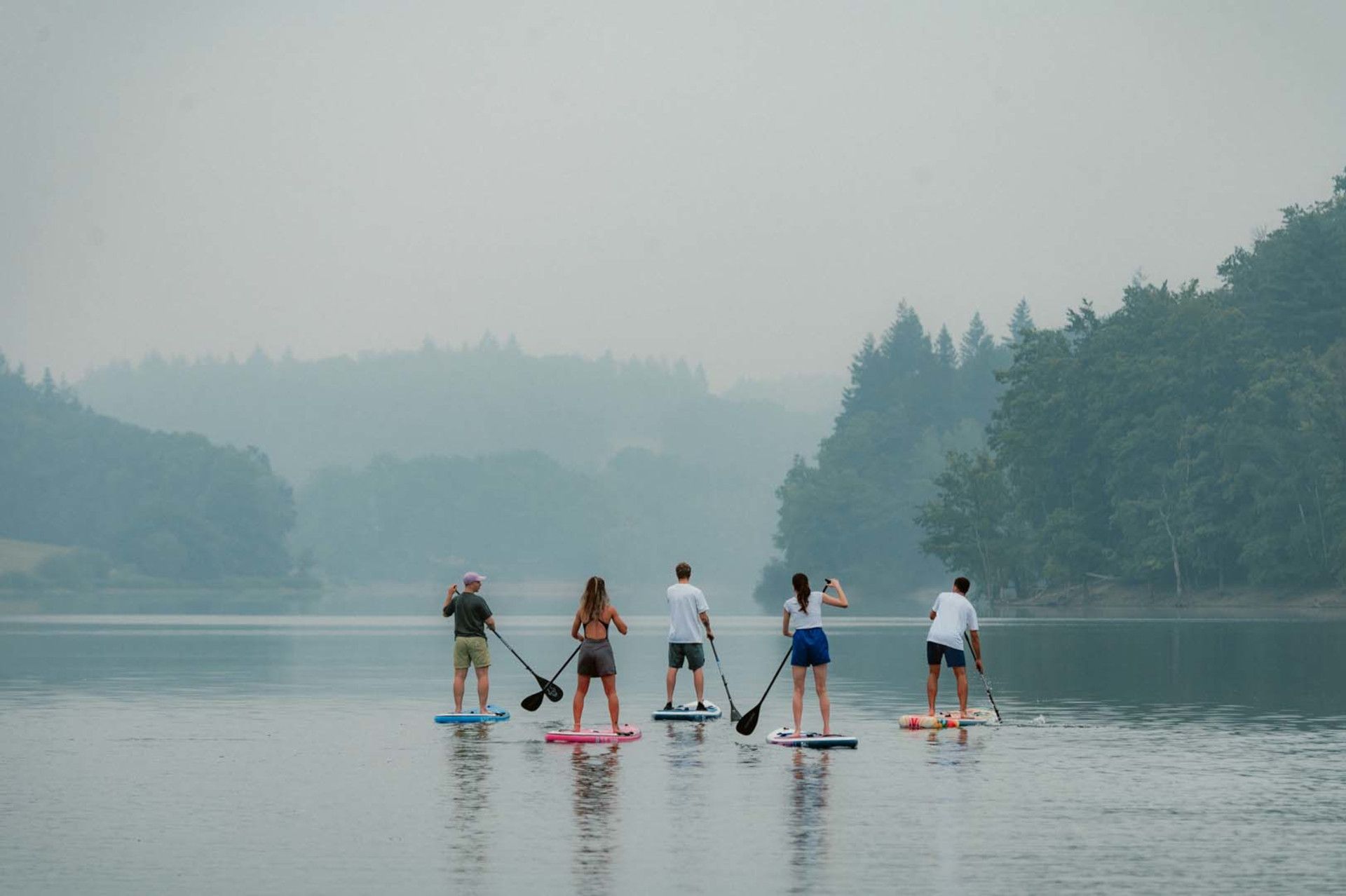 Bevertalsperre Standuppaddle first exercises