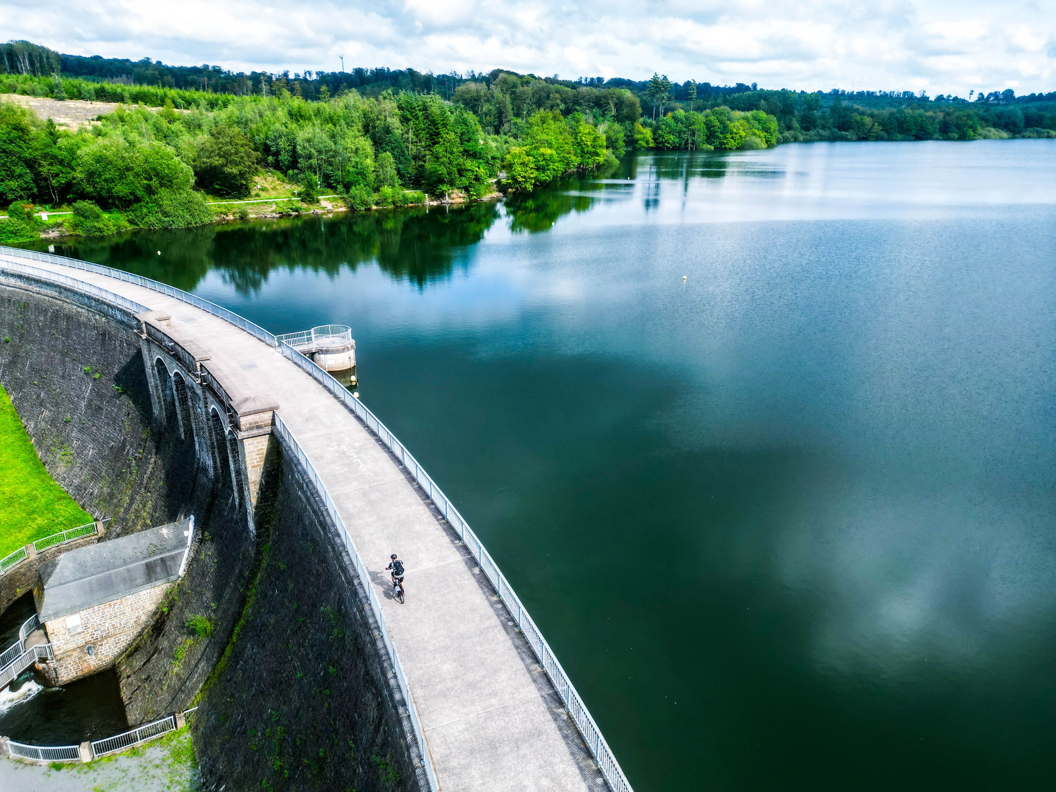 freiheitswerke, Fotoagentur Wolf, Panoramic view of the Brucher dam