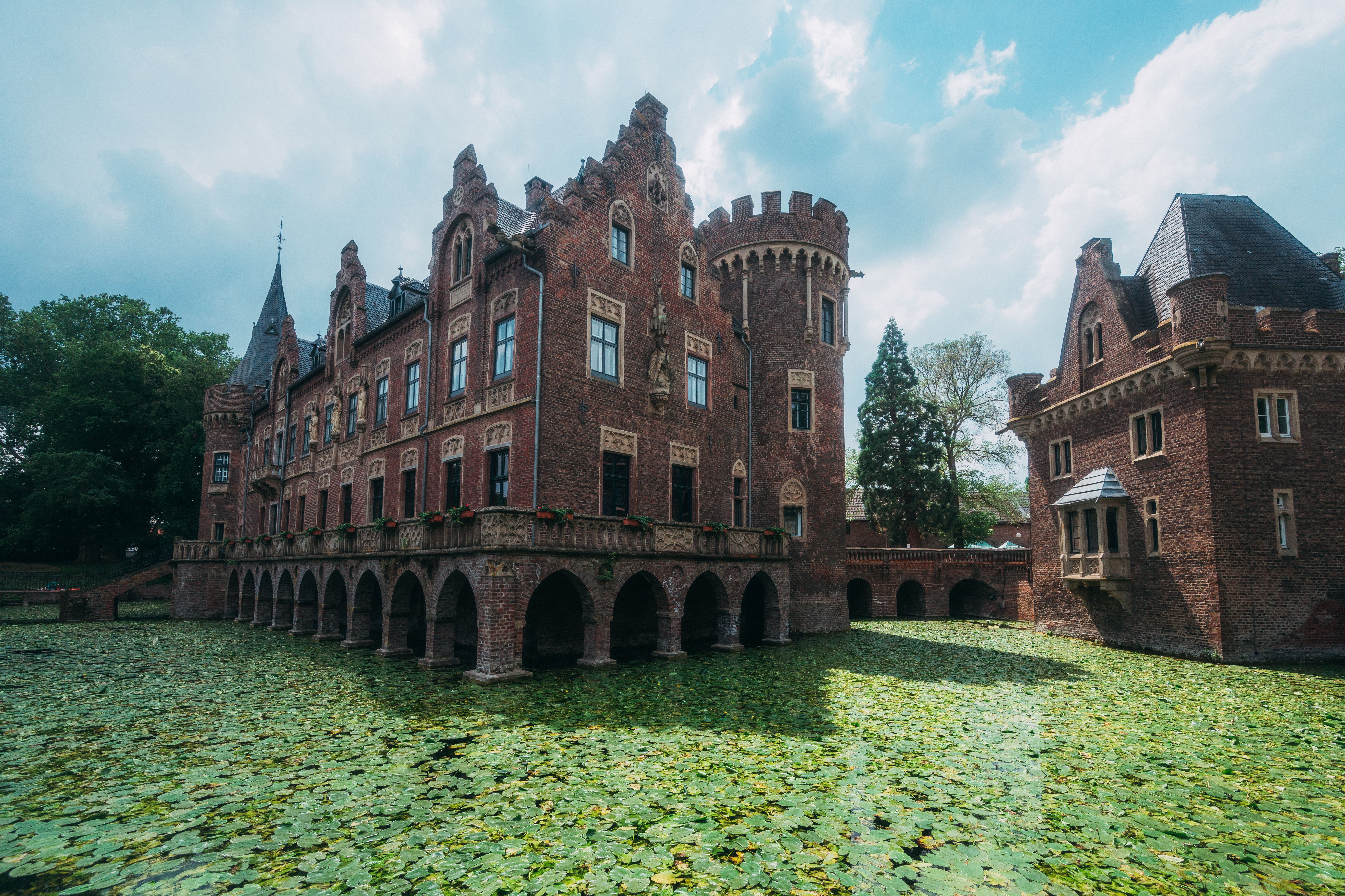 Paffendorf Castle in Bergheim with moat