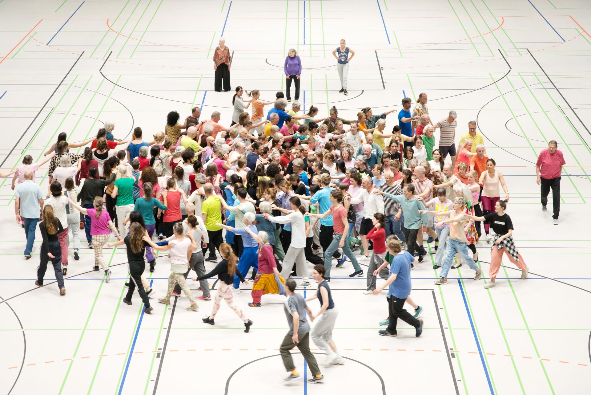 Rehearsals of the play CERCELS, concept Boris Charmatz