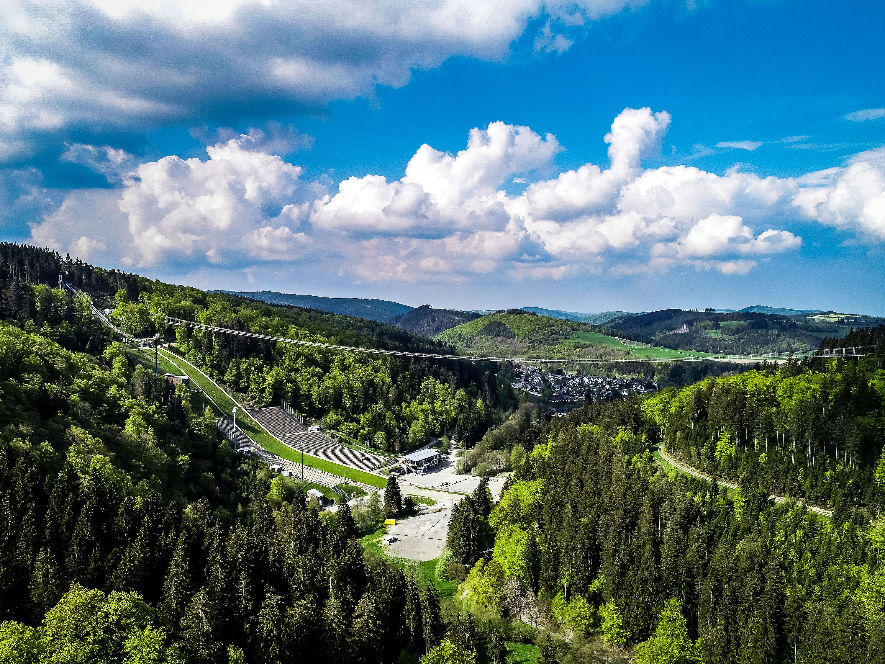 Skywalk Willingen with cloud panorama