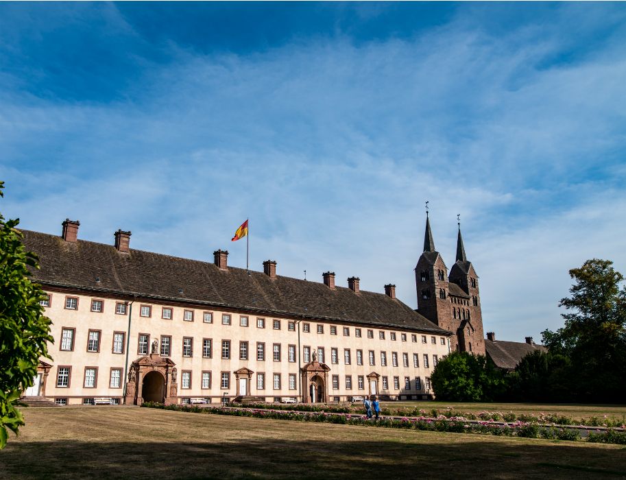 The former monastery and present-day Corvey Castle is home to the Ducal House of Ratibor and Corvey