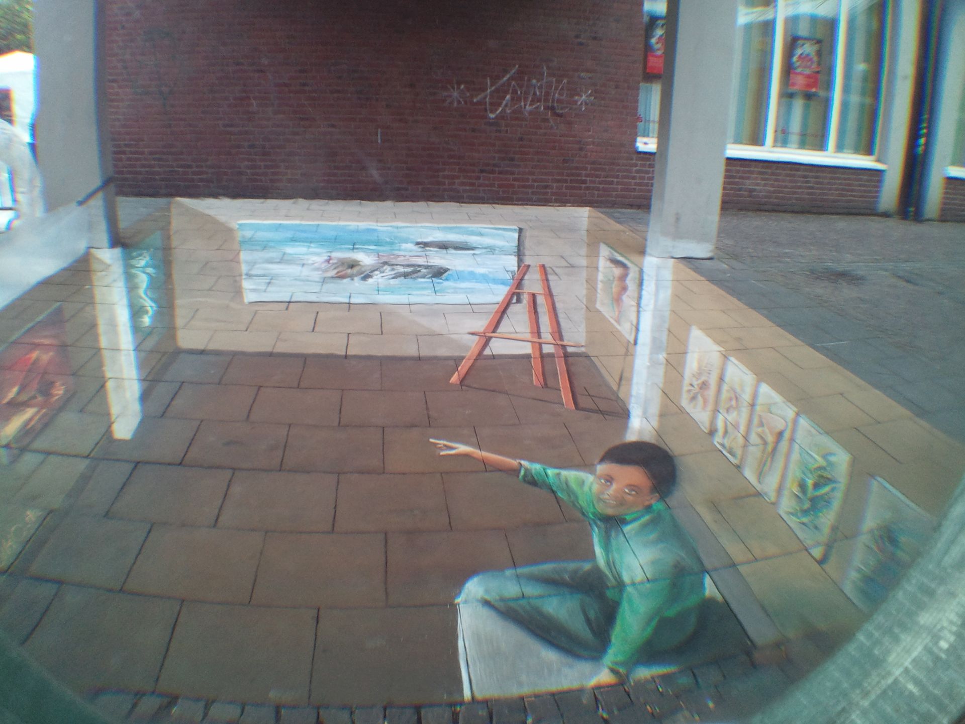 3D effects on the ground amaze guests at the Geldern street art festival