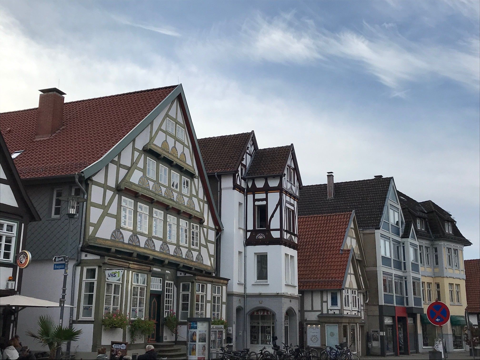 Half-timbered houses on the Krumme Straße Detmold