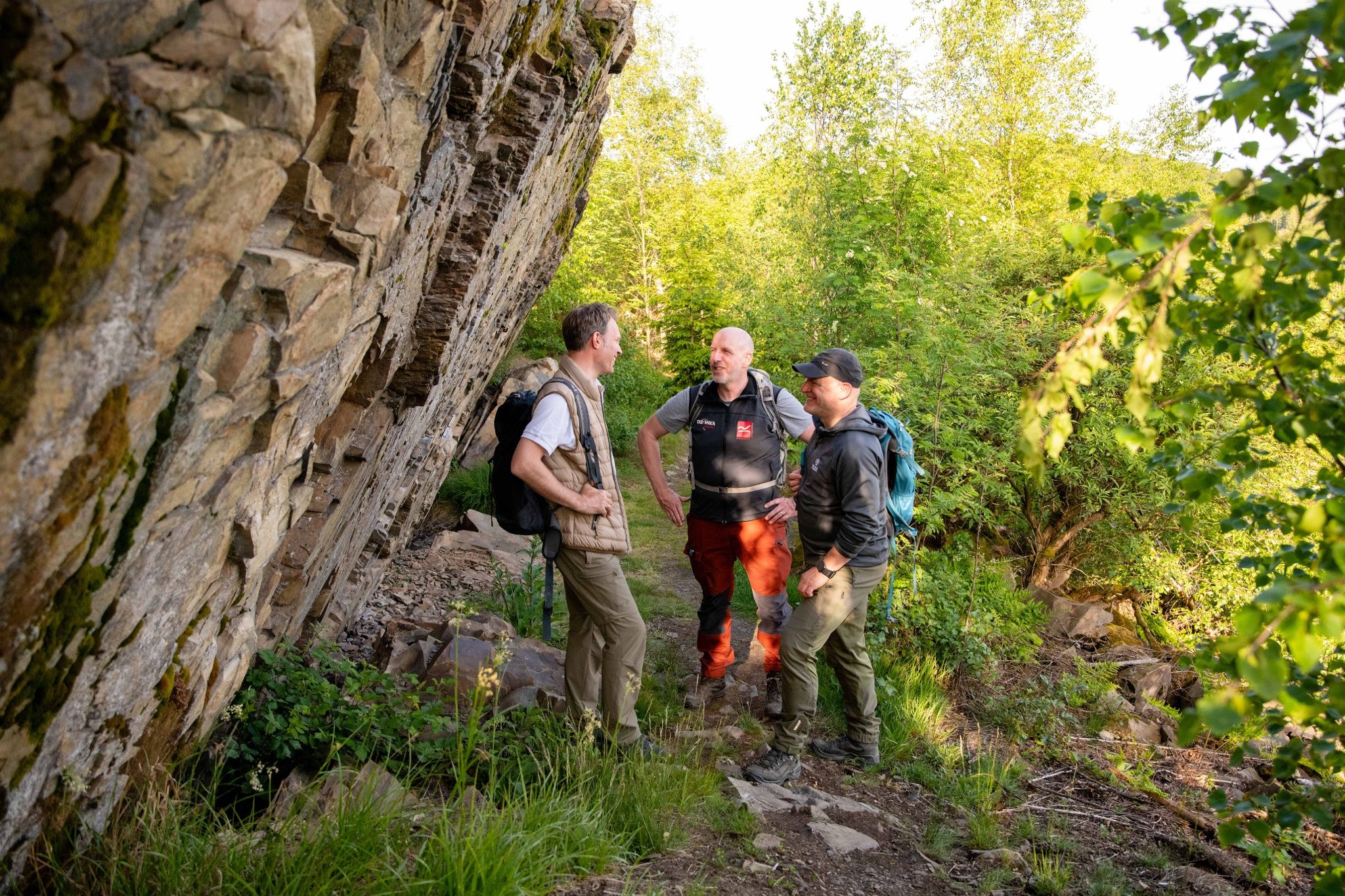 Hikers on the Wittgenstein slate trail