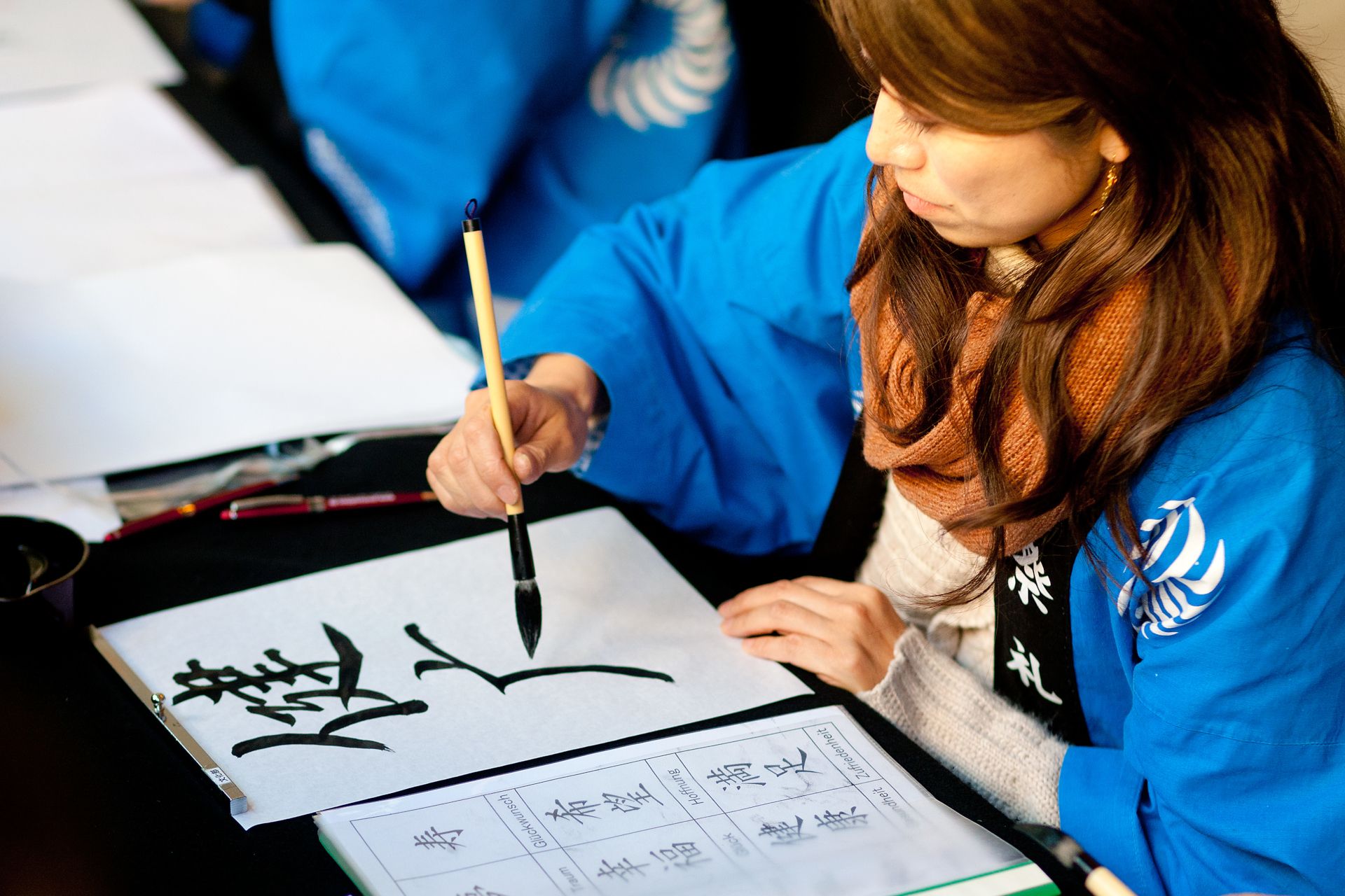 Guests can practise the art of calligraphy on Japan Day