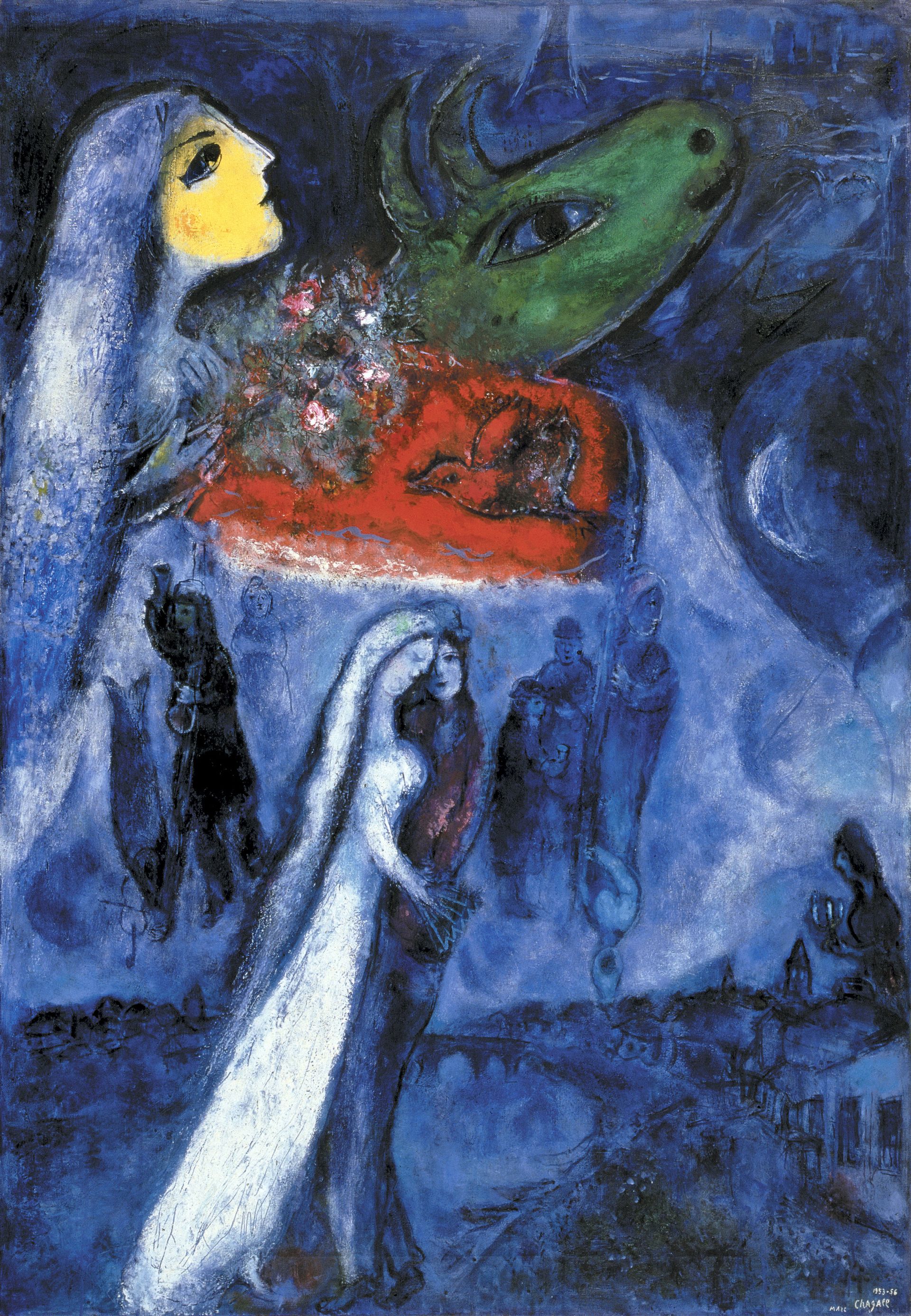 Marc Chagall, Paris between two shores, 1953-1956, oil on canvas, private collection