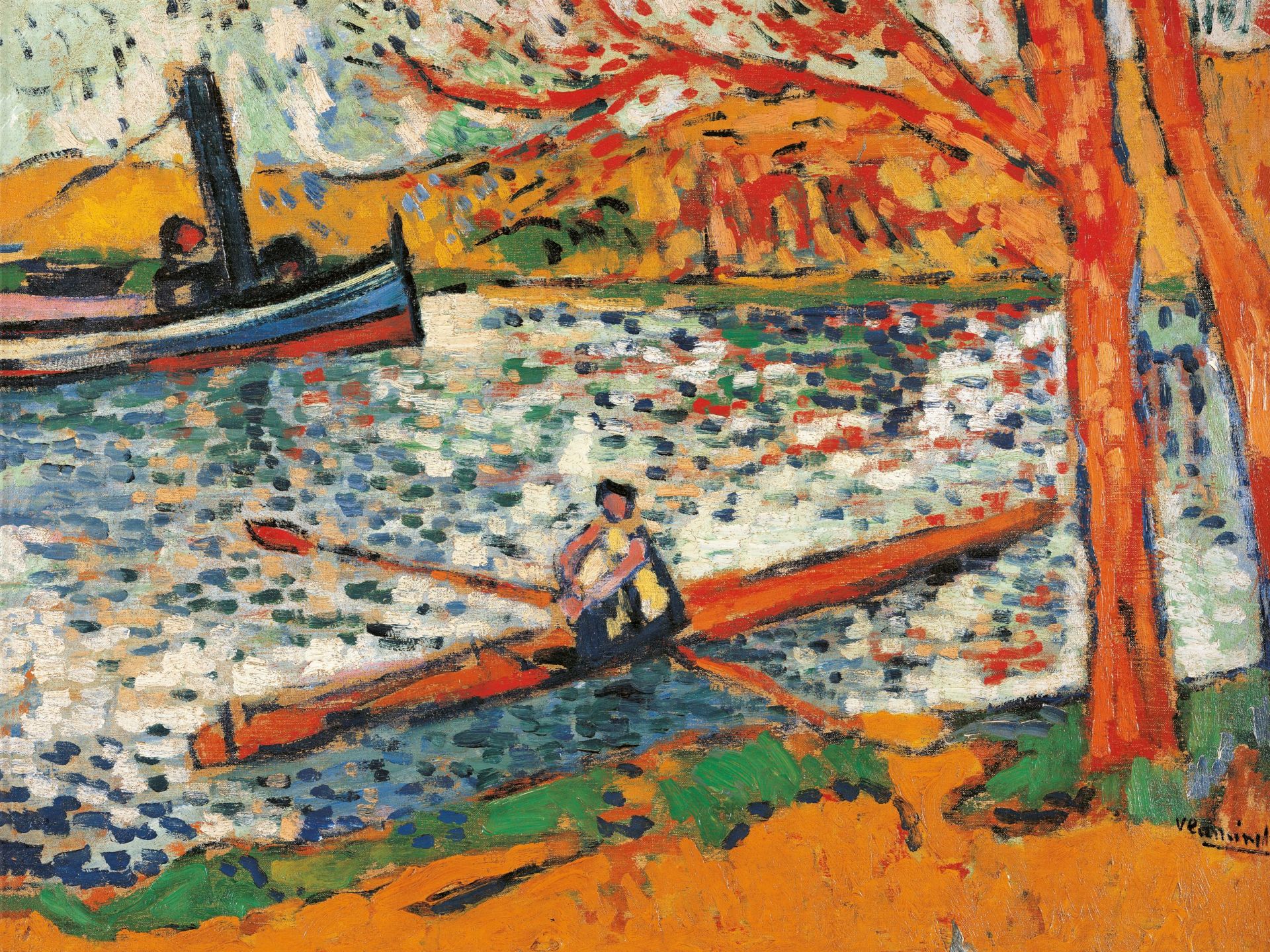 Maurice de Vlaminck, Rowing boat near Chatou, around 1906, Albertina, Vienna