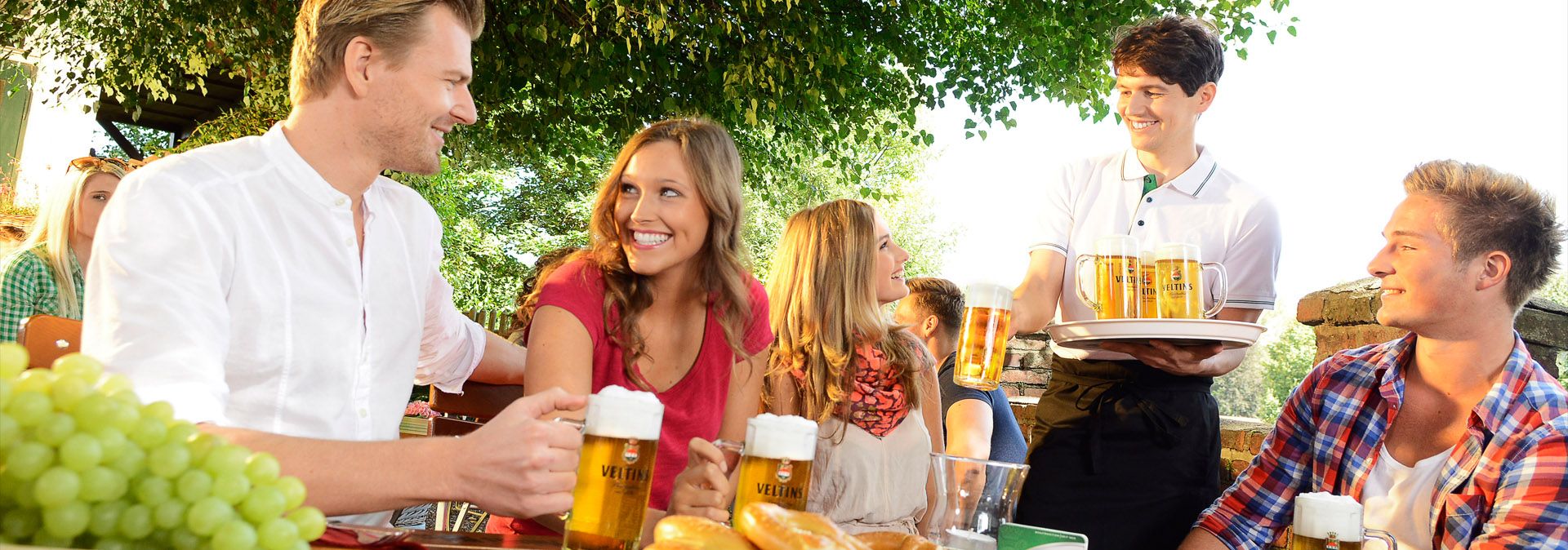 Social get-together in the beer garden