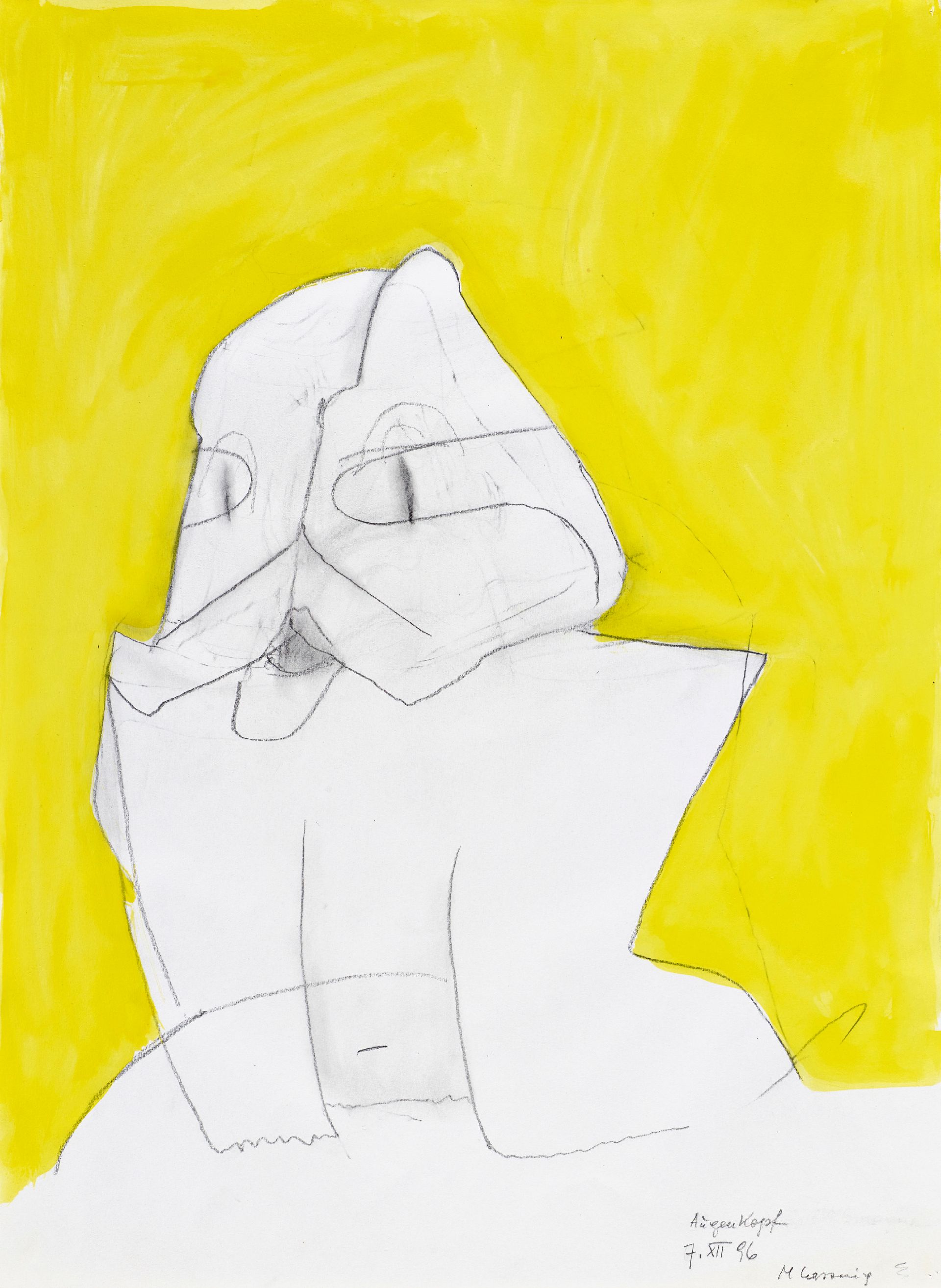 Maria Lassnig, Eye Head, 1996, MGKSiegen, Lambrecht-Schadeberg Collection