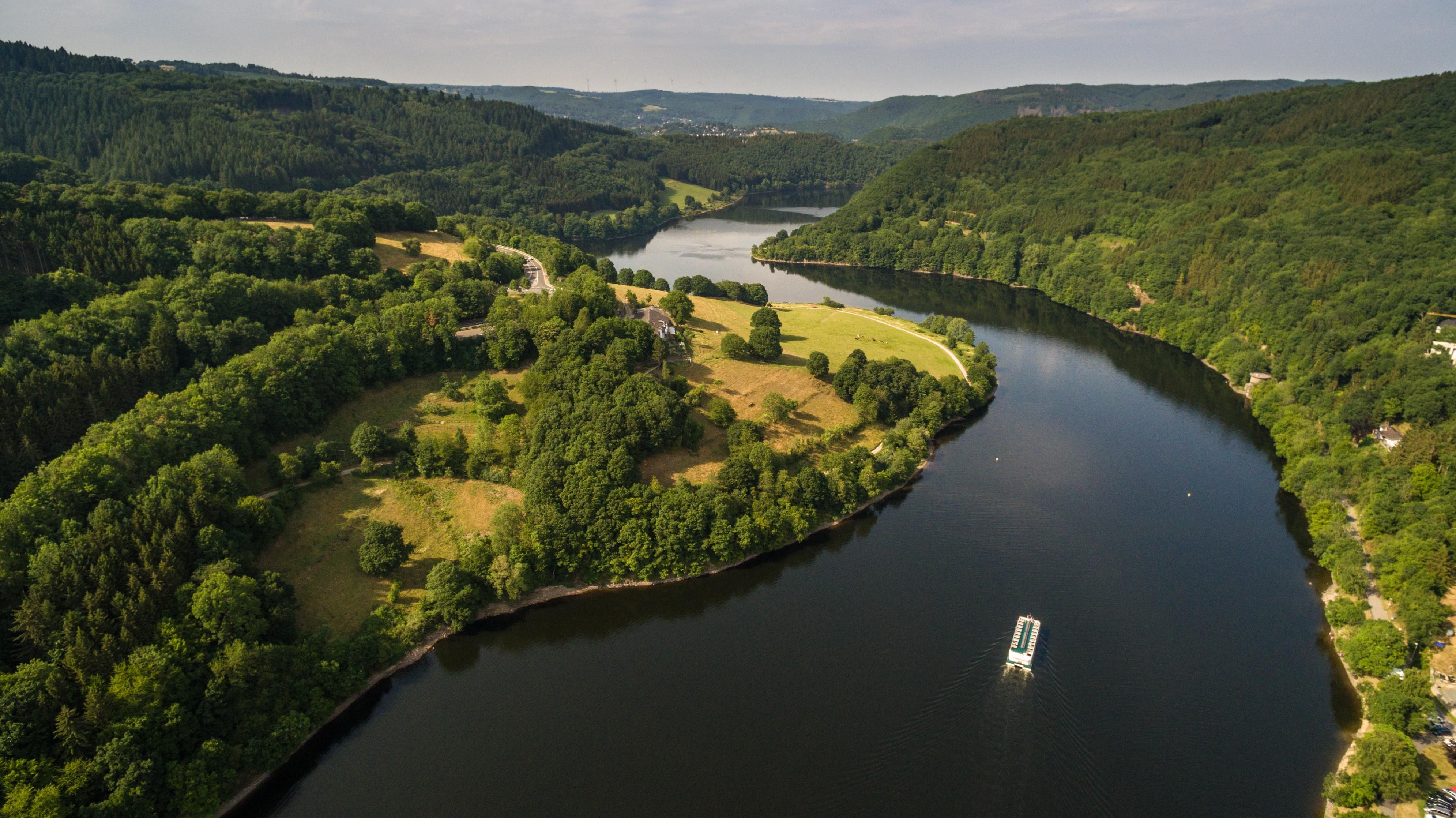 view of the Nationalpark Eifel Obersee