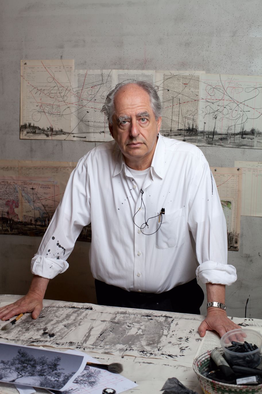 William Kentridge in his studio in Johannesburg, 2014, Photo: Thys Dullaart