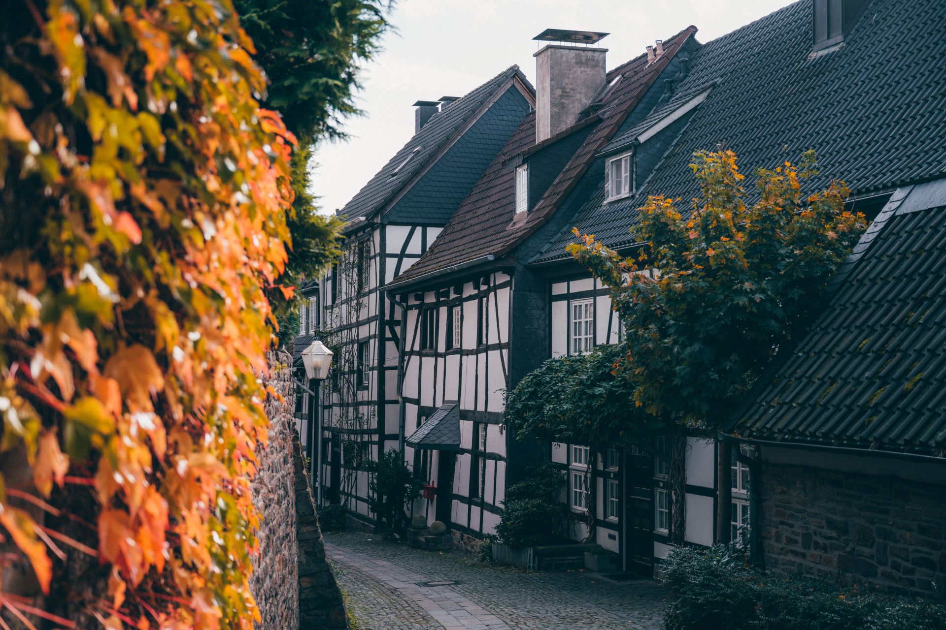 Fachwerkhäuser in der Altstadt von Essen-Kettwig