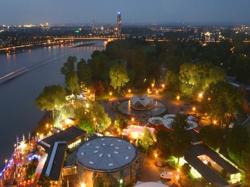 Tanzbrunnen site aerial view